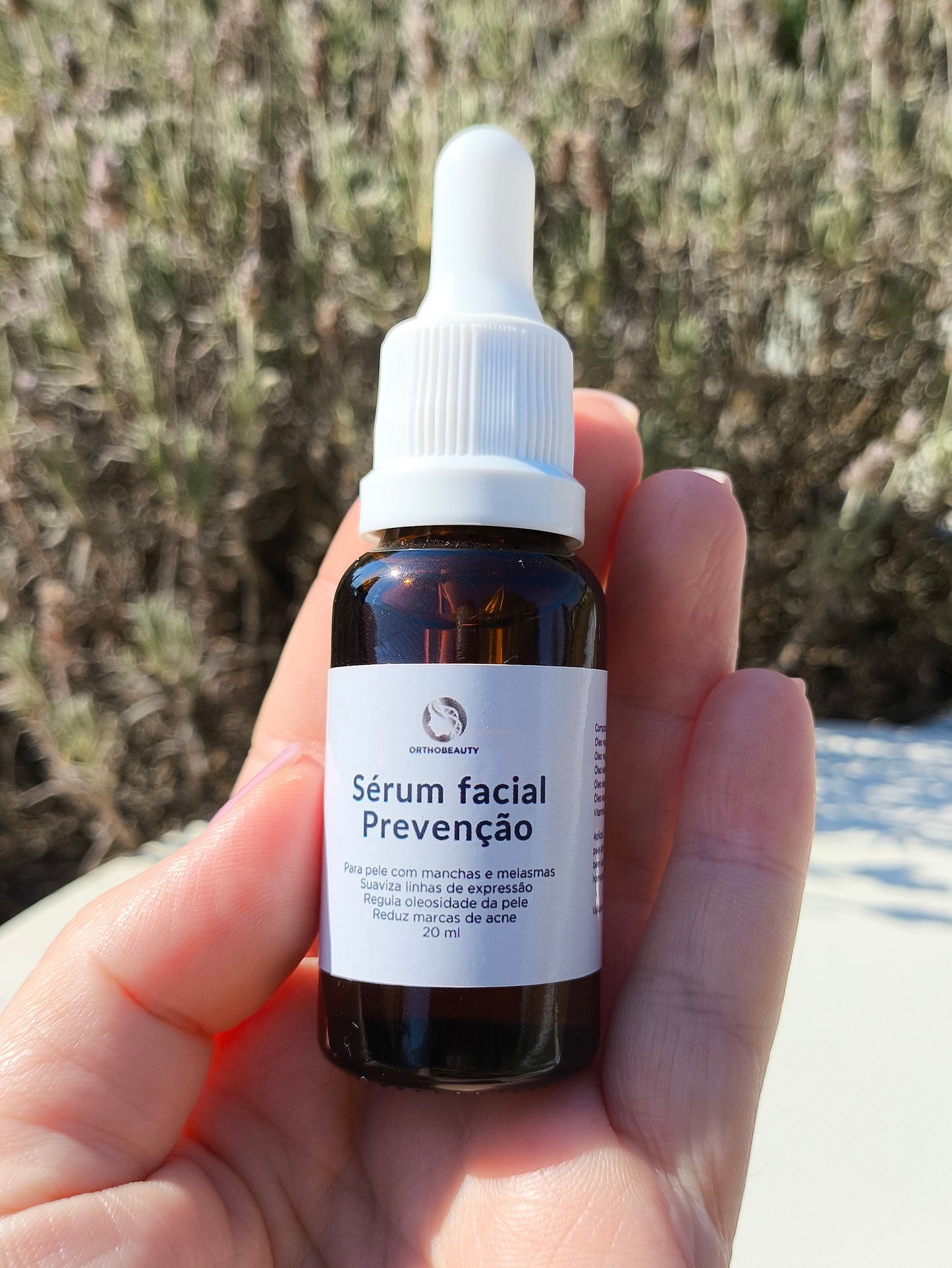 Sérum Facial Prevenção 20ml - 100% Natural com efeito clareador