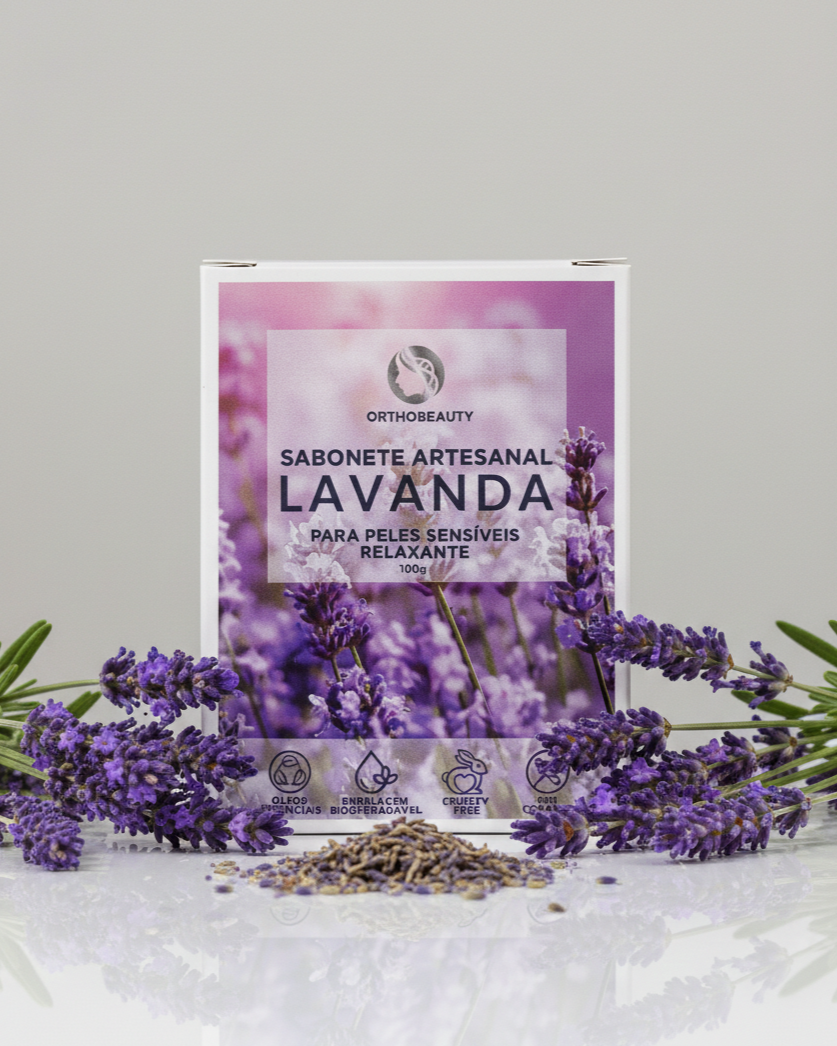 Sabonete artesanal de lavanda 100g