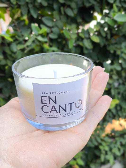 Vela aromática Encanto - aroma Lavanda e Vanilla
