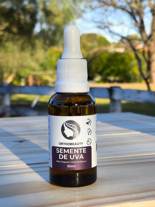 Óleo vegetal semente de uva 100% puro e vegano - 30ml