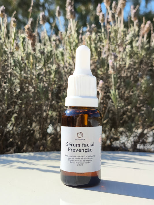 Sérum Facial Prevenção 20ml - 100% Natural com efeito clareador