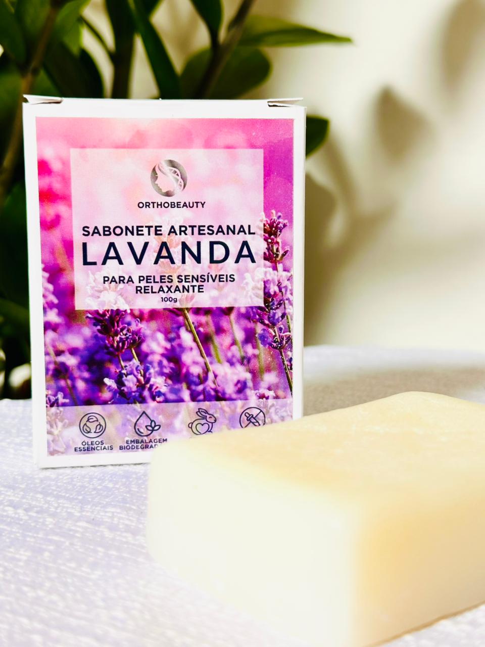 Sabonete artesanal de lavanda 100g