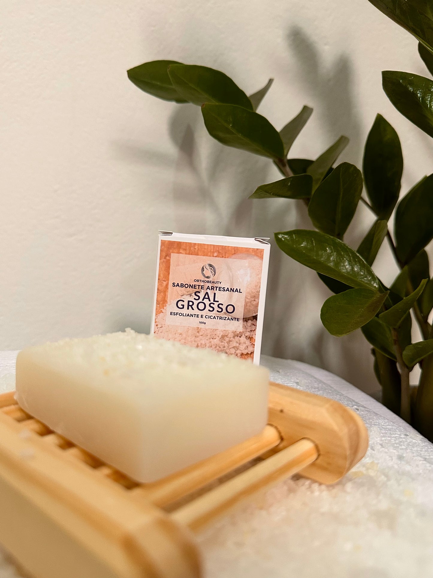 Sabonete artesanal de Sal grosso 100g