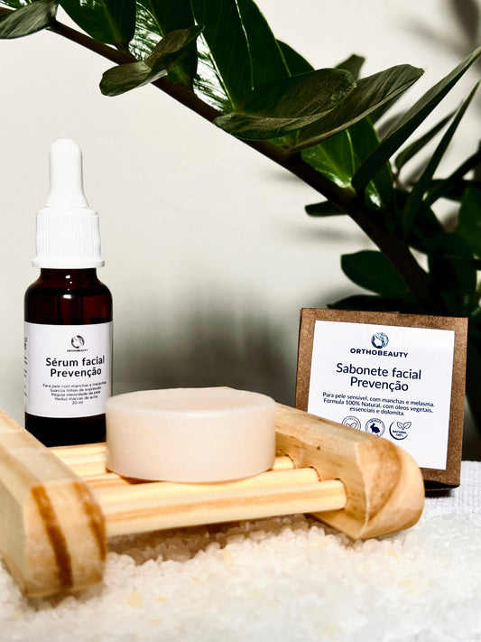 Kit facial uniformizante - Sérum e sabonete facial Prevenção