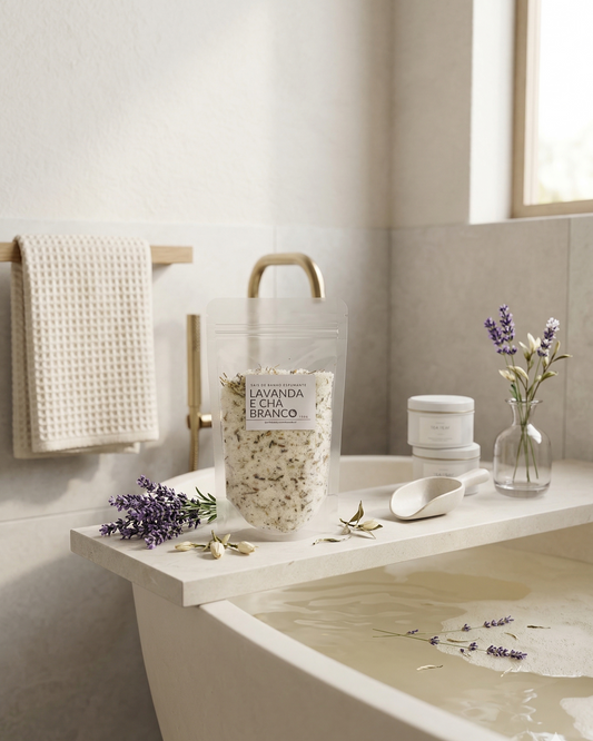 Sais de banho espumante - Lavanda e Chá Branco